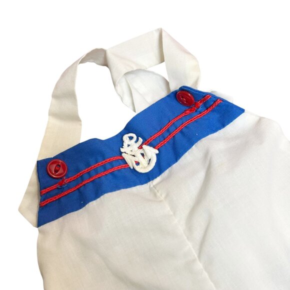 Vintage Baby Boy Nautical Bib Shorts Size 12 months - Picture 2 of 5
